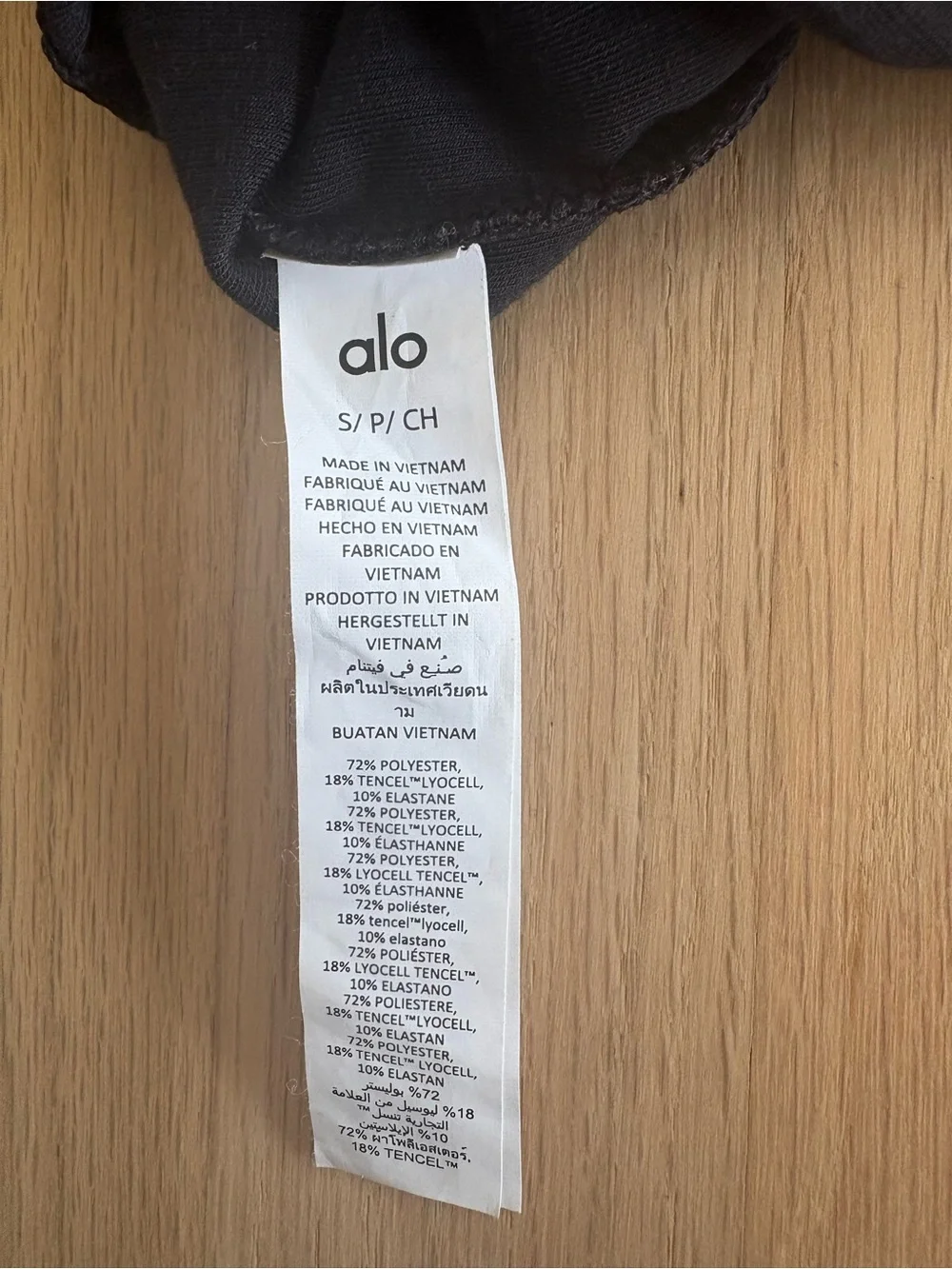 Alo Yoga Black Ribbed Stardust Long Sleeve